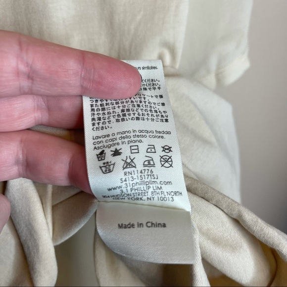 3.1 Phillip Lim Safety Pin Grommet Collar Silk Blend Blouse Size Large - Picture 8 of 8